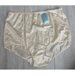 NWT Dixie Belle Vintage Nylon Panties Sz 12 Ivory‎ Scalloped Leg Style 719